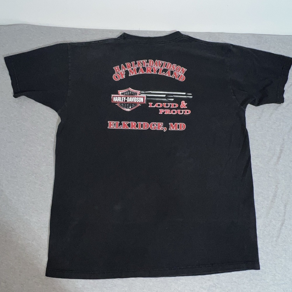 Vintage Harley Davidson Shirt XL 2002 Harley Davidson Of Elkridge,MD Motorcycle - Picture 7 of 8